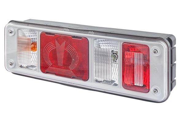 Lampa spate multifuncțională semnalizare HELLA 2VP 340 961-511, LED, 24V, 450x138 mm, PY21W, P21W, montare pe partea stângă, transparent/roșu